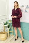 154664 Astarli Bel Buzgulu Sifon Elbise